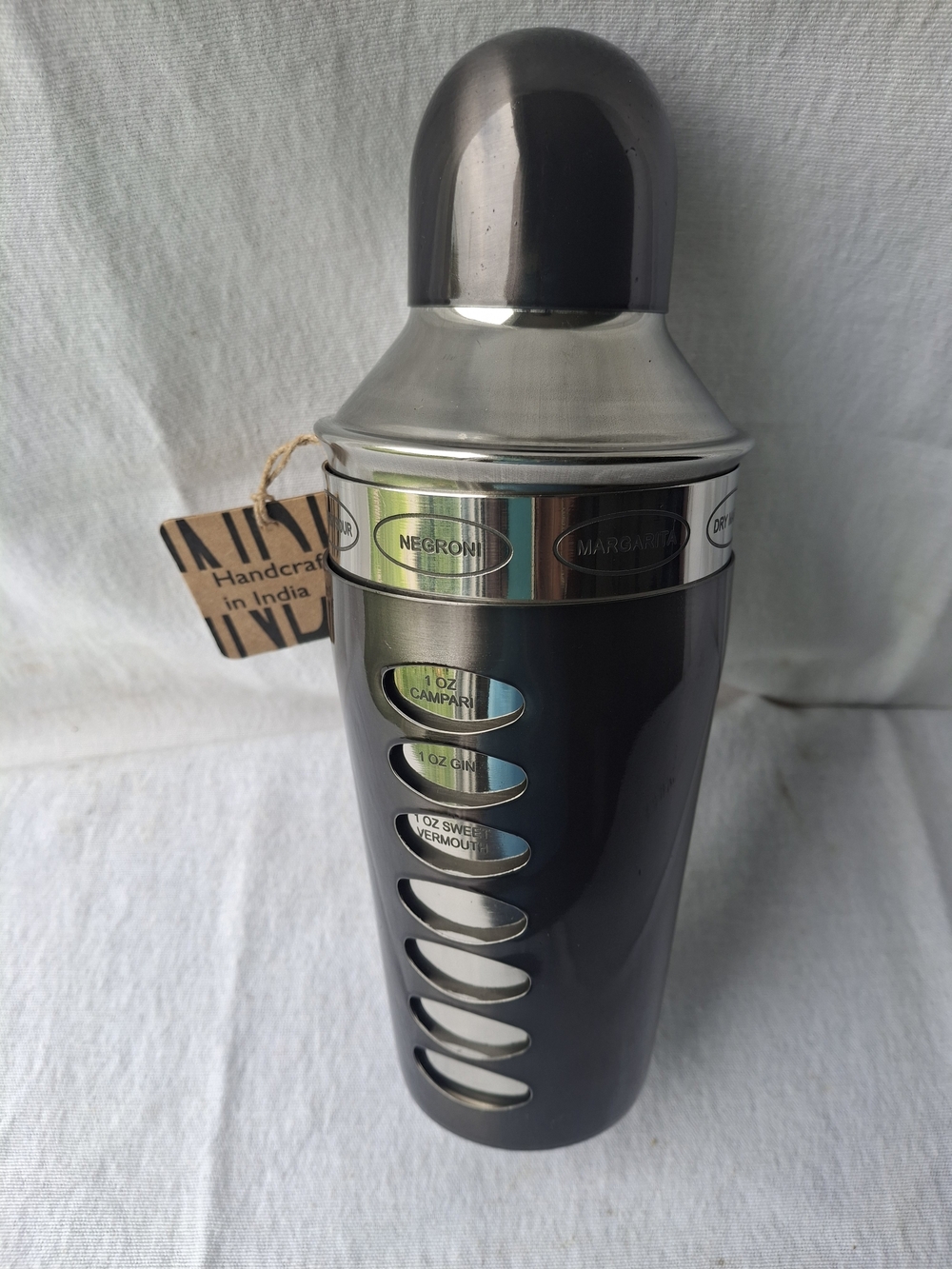 Stainless Steel Cocktail Shaker - Black